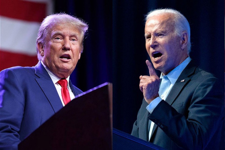 Tổng thống Mỹ Joe Biden (phải) và cựu Tổng thống Mỹ Donald Trump. Ảnh: THE NEW YORK TIMES/ REUTERS