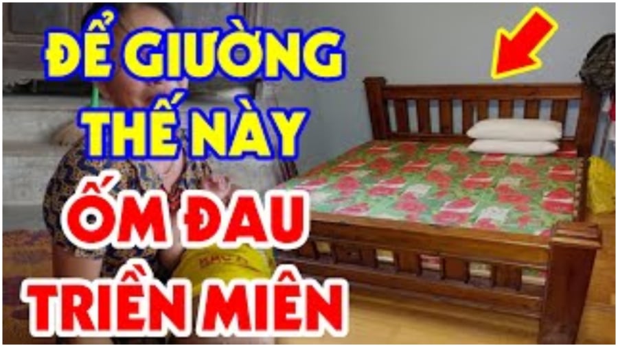 Đầu giường ngủ nên tránh đặt đồ nặng