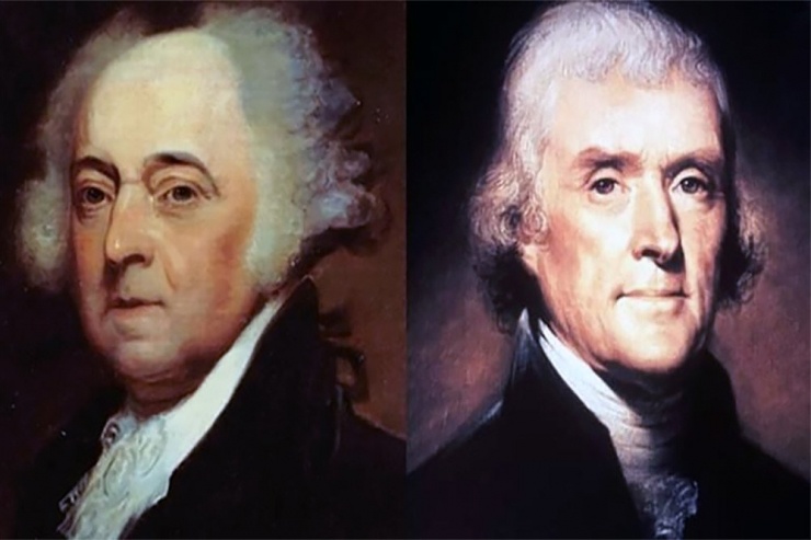 John Adams (trái) và Thomas Jefferson. Ảnh: The Rational Walk