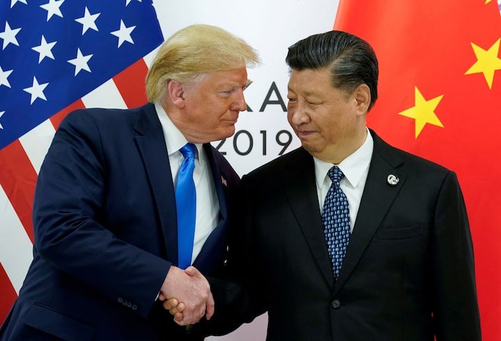 Tổng thống Mỹ Donald Trump và Chủ tịch Trung Quốc Tập Cận Bình tại một sự kiện năm 2019. Ảnh: Reuters