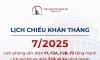 LỊCH CHIẾU KHÁN THÁNG 07.2025