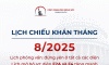 LỊCH CHIẾU KHÁN THÁNG 08.2025