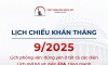 LỊCH CHIẾU KHÁN THÁNG 09.2025