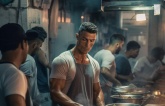 The Man Utd legends Cristiano Ronaldo and David Beckham showed off their cooking skills at Karama food street in Dubai