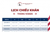 LỊCH CHIẾU KHÁN THÁNG 11.2025 LỊCH CHIẾU KHÁN THÁNG 11.2025