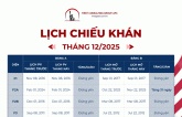 LỊCH CHIẾU KHÁN THÁNG 12.2025