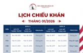 Lịch Chiếu Khán Tháng 01 Năm 2026