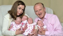 Cute Babies: Couple Welcome Quadruplets After Suffering Decades Of Childlessness