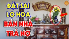 Đặt lọ hoa lên bàn thờ nhất trái, nhì phải: Tưởng đơn giản nhưng nhiều nhà làm sai, mất hết phúc lộc