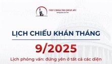 LỊCH CHIẾU KHÁN THÁNG 09.2025