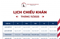 LỊCH CHIẾU KHÁN THÁNG 11.2025