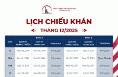 LỊCH CHIẾU KHÁN THÁNG 12.2025