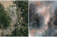 Ảnh chụp vệ tinh cho thấy sức phá huỷ của cháy rừng tại Oregon