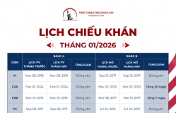 Lịch Chiếu Khán Tháng 01 Năm 2026