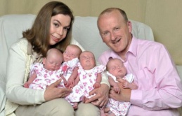 Cute Babies: Couple Welcome Quadruplets After Suffering Decades Of Childlessness