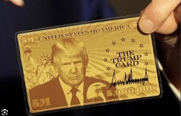 Thẻ vàng nhập cư 5 triệu USD của Mỹ in chân dung ông Trump