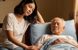 Một năm kiệt sức vì từ chối viện dưỡng lão, tự tay chăm ông nằm liệt giường
