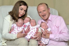 Cute Babies: Couple Welcome Quadruplets After Suffering Decades Of Childlessness