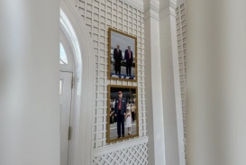 Ảnh chụp chung của ông Trump, ông Putin được treo ở Nhà Trắng