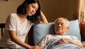 Một năm kiệt sức vì từ chối viện dưỡng lão, tự tay chăm ông nằm liệt giường