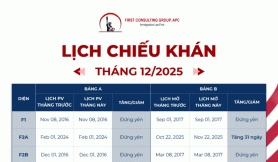 LỊCH CHIẾU KHÁN THÁNG 12.2025