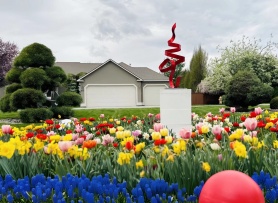 Khu vườn bốn mùa hoa của vợ chồng Việt ở Washington