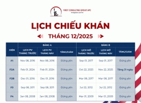 LỊCH CHIẾU KHÁN THÁNG 12.2025