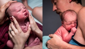 The Sweet Birth Story Behind This Newborn's ‘Pout’ Face