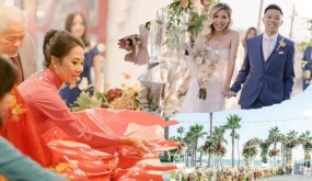 Đám cưới của cặp đôi Việt trên đất Mỹ, đội hình bê lễ đặc biệt