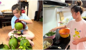 Thúy Nga tự hào con gái về Việt Nam giỏi giang hơn bên Mỹ: 11 tuổi tự đứng bếp nấu ăn, làm việc nhà