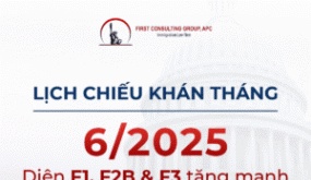 LỊCH CHIẾU KHÁN THÁNG 06.2025: Diện F1, F2B, F3 tăng mạnh