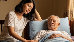 Một năm kiệt sức vì từ chối viện dưỡng lão, tự tay chăm ông nằm liệt giường