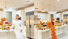Phạm Hương khoe bàn tiệc Lễ Tạ ơn rực rỡ trong biệt thự 1000m² tại Mỹ, nàng Hậu hé lộ cuộc sống giàu có, viên mãn ở trời Tây