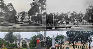 Những bức ảnh Sài Gòn được chụp cách nhau 100 năm tại cùng một vị trí