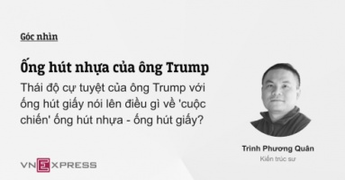 Ống hút nhựa của ông Trump