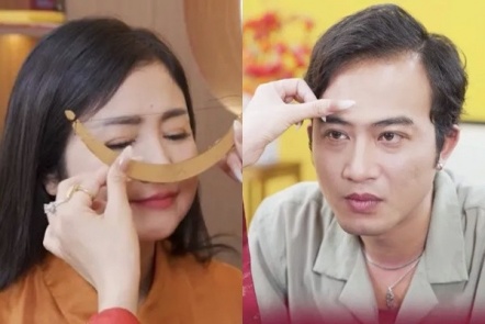 Nhiều nghệ sĩ đua quảng cáo xăm chân mày phong thủy đổi vận