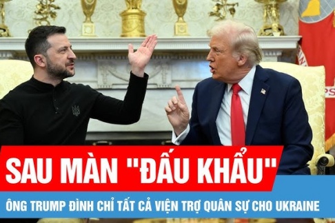 Mỹ 'đình chỉ toàn bộ' viện trợ quân sự cho Ukraine, ông Trump nói đó là con đường tới hoà bình